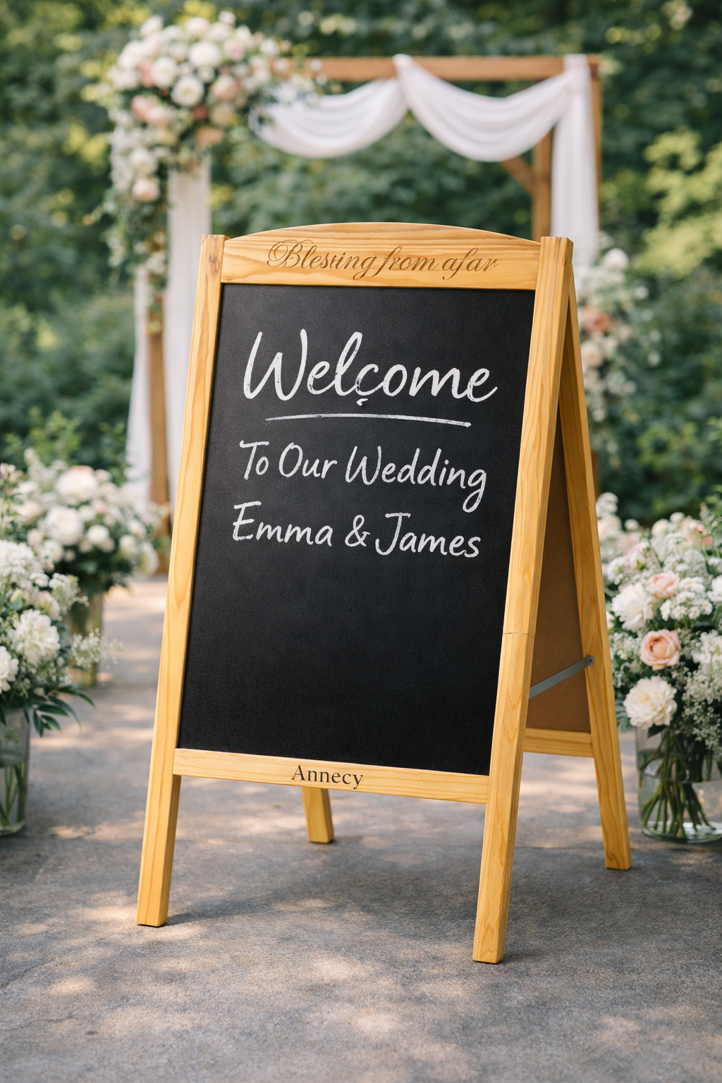 Annecy Wooden Chalkboard Display Boards – A-Frame Sign