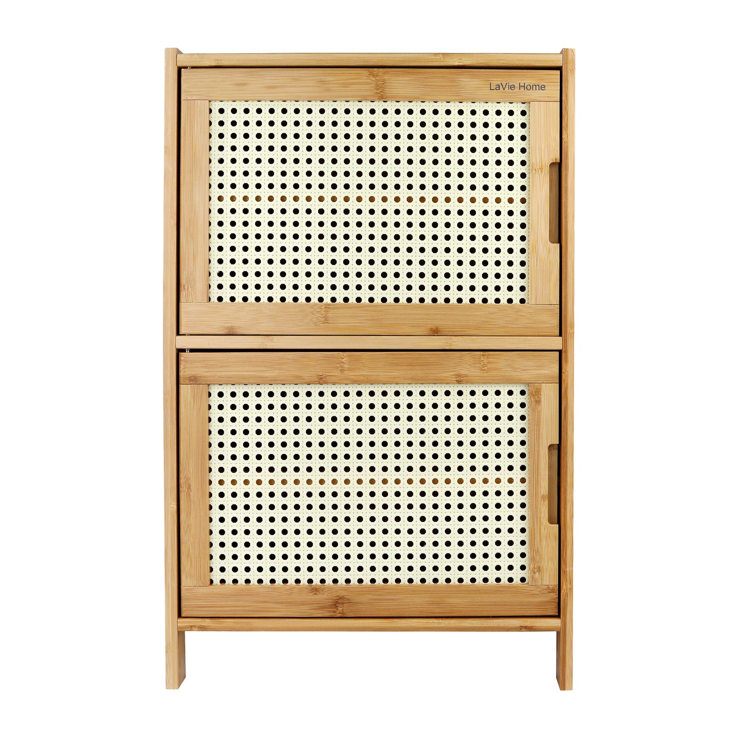 Lavie Home Bamboo Furniture 2-Drawer Rattan Storage Chest Unit for Bedroom Furniture, Furniture shelves