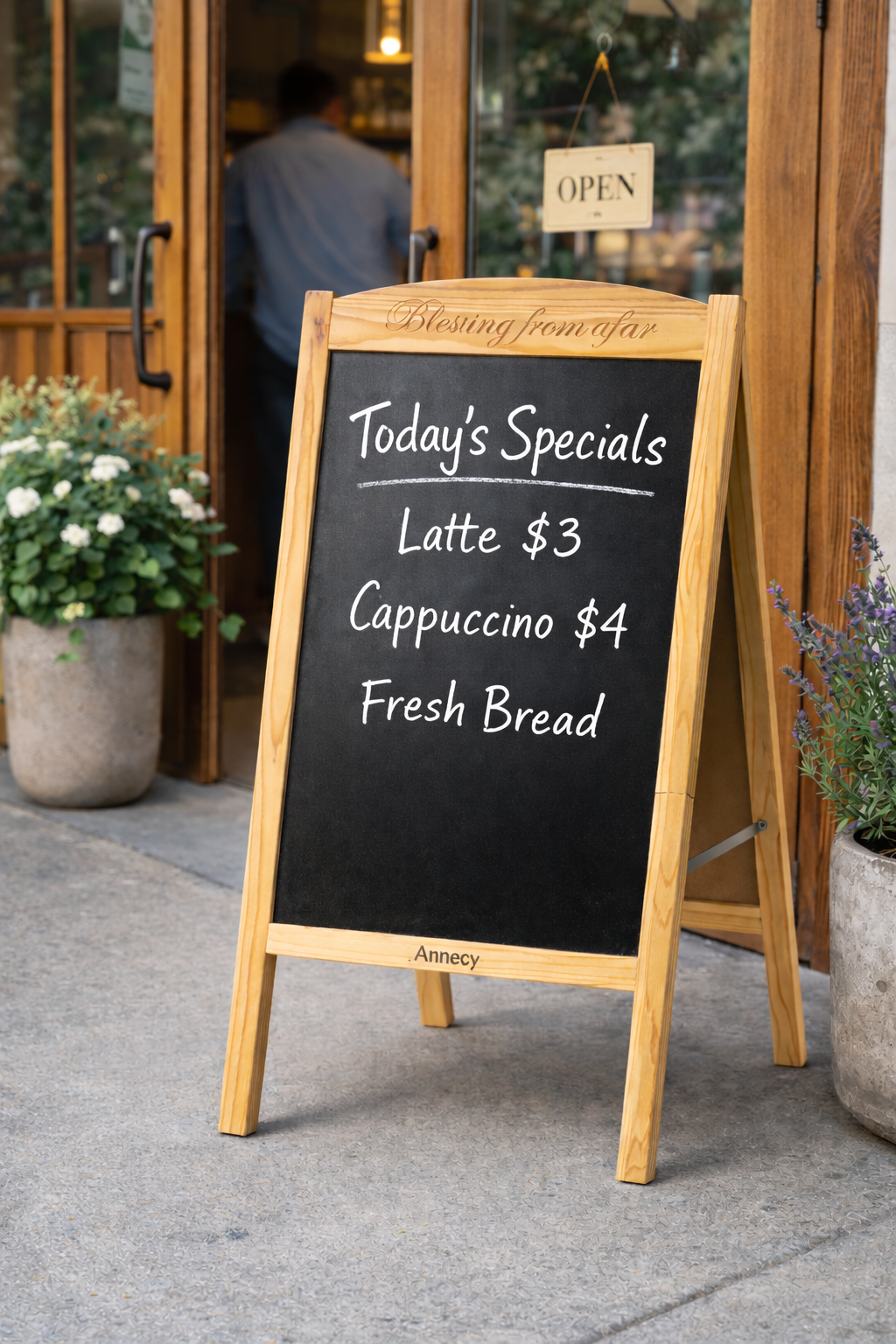 Annecy Wooden Chalkboard Display Boards – A-Frame Sign
