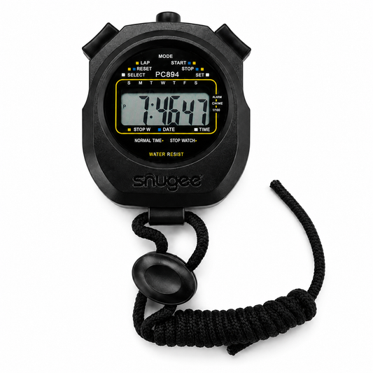 Snugee Digital Sports Stopwatch Timer with Lanyard
