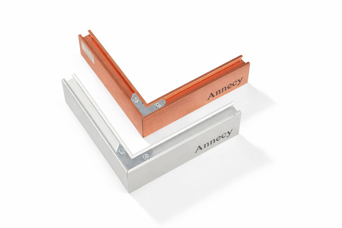 Annecy Aluminum Picture Frame Mouldings, Brushed Metal Frame Profiles