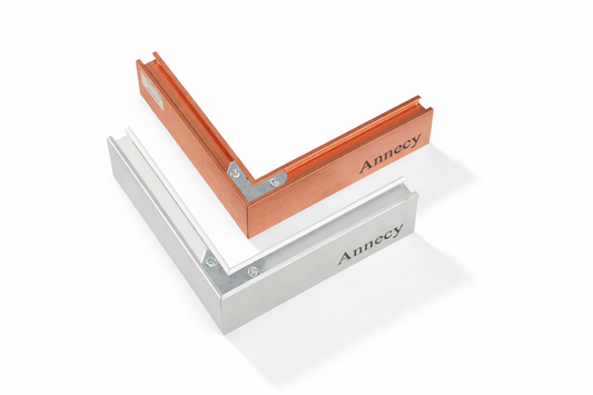 Annecy Aluminum Picture Frame Mouldings, Brushed Metal Frame Profiles