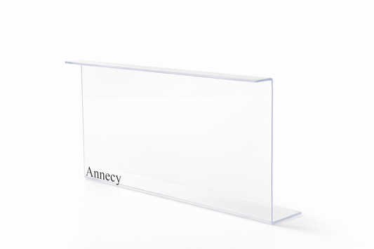Annecy Clear Acrylic Sign Holder for Tabletop Display, set of 3