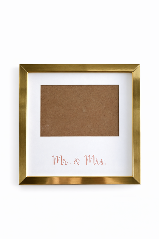 Annecy Gold Picture Frame, Mr. & Mrs. Decorative Photo Frame