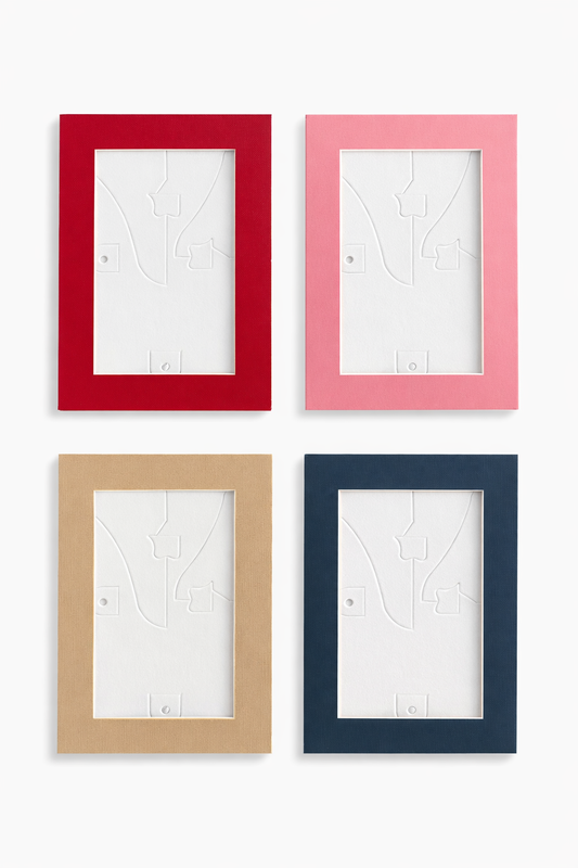 Annecy Set of 4 Paper Picture Frames, Assorted Color Photo Frame Set