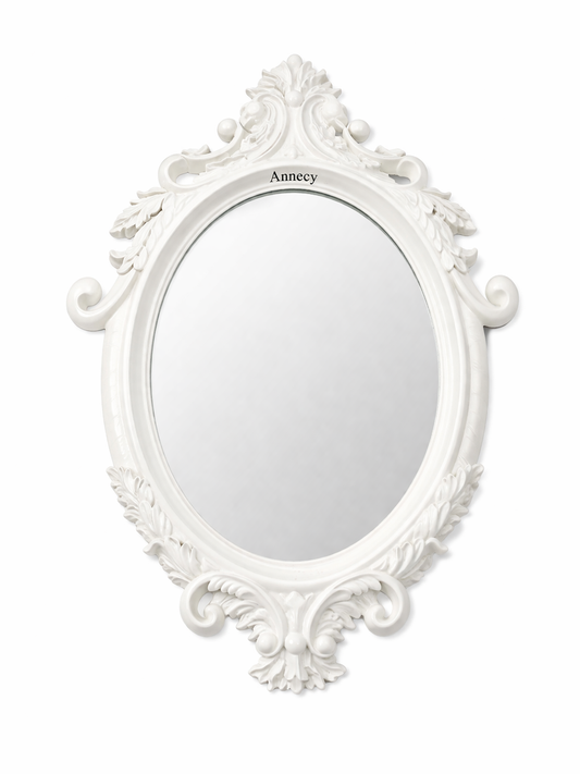 Annecy Oval Decorative Wall Mirror with Ornate Frame
