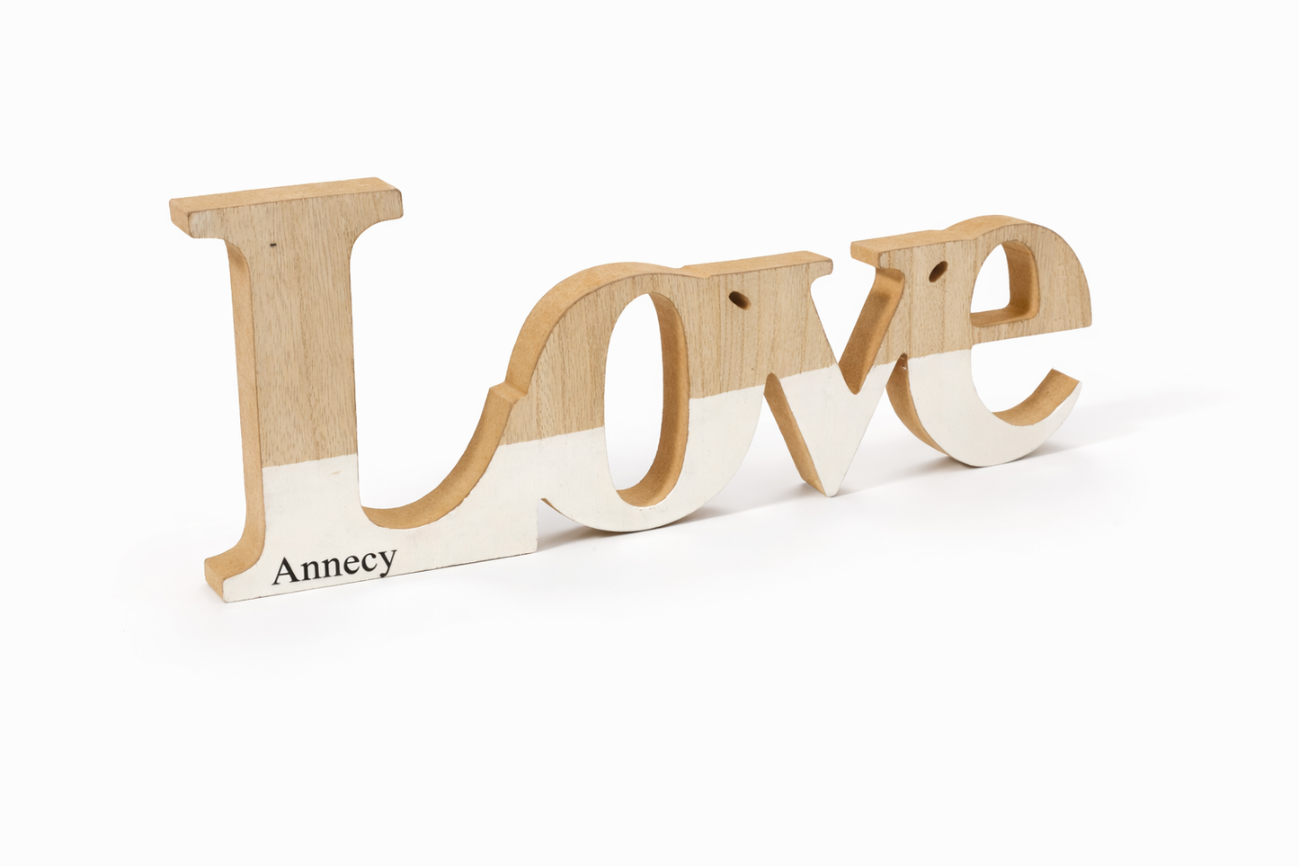Annecy Wooden Love Sign, Decorative Word Art Tabletop Decor