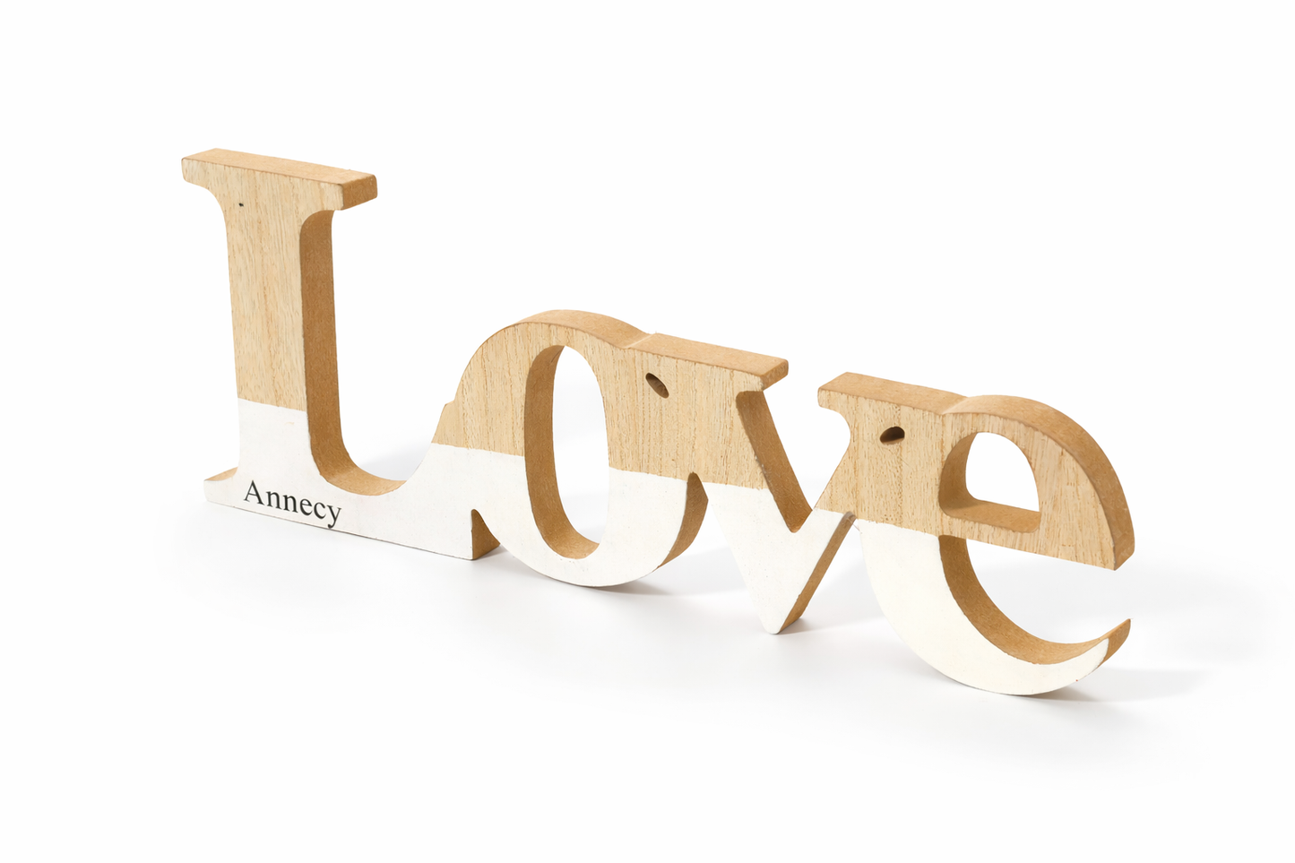 Annecy Wooden Love Sign, Decorative Word Art Tabletop Decor
