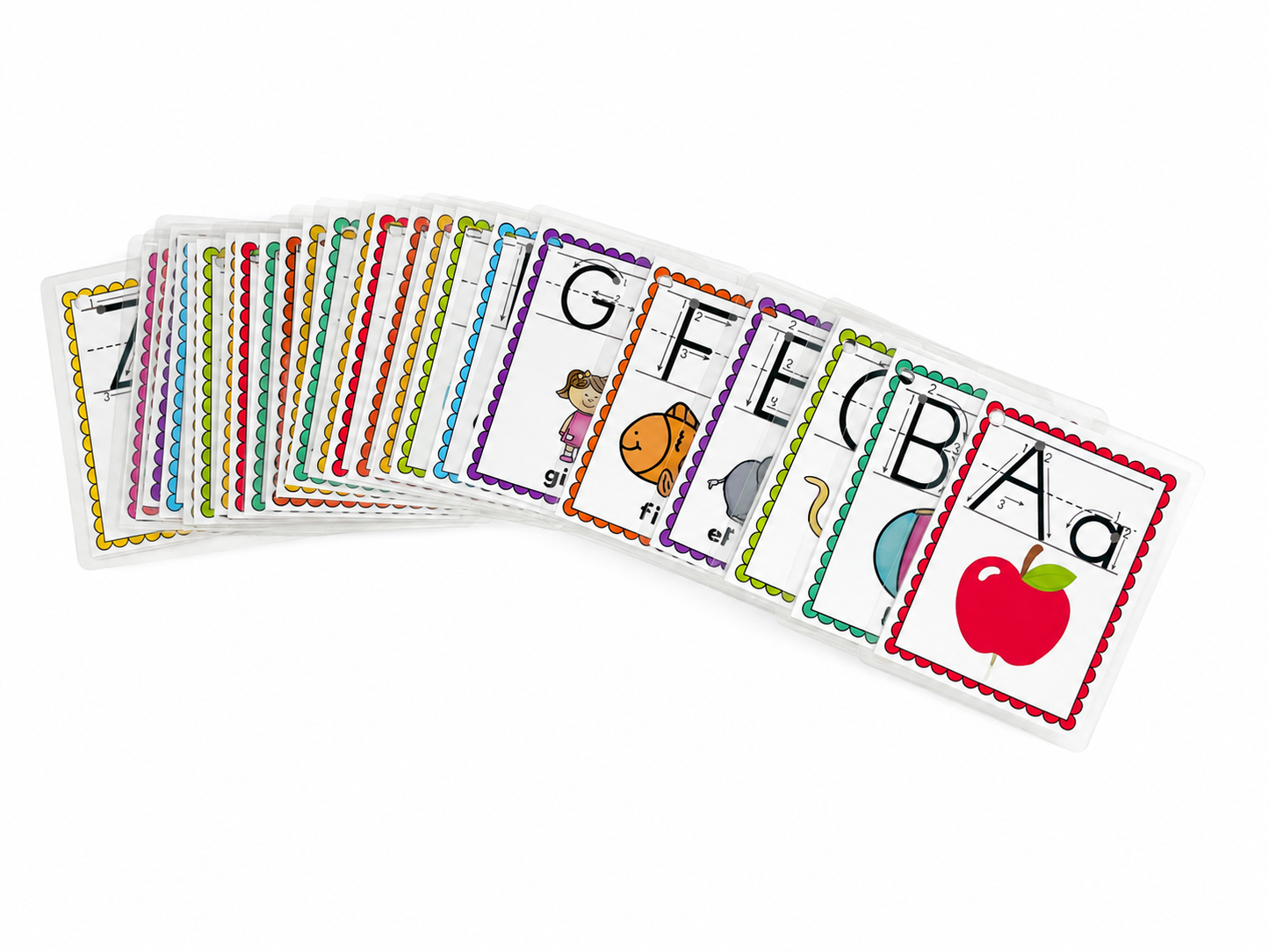 SUNEE Alphabet Flash Cards – 26 Letter Recognition Learning Cards