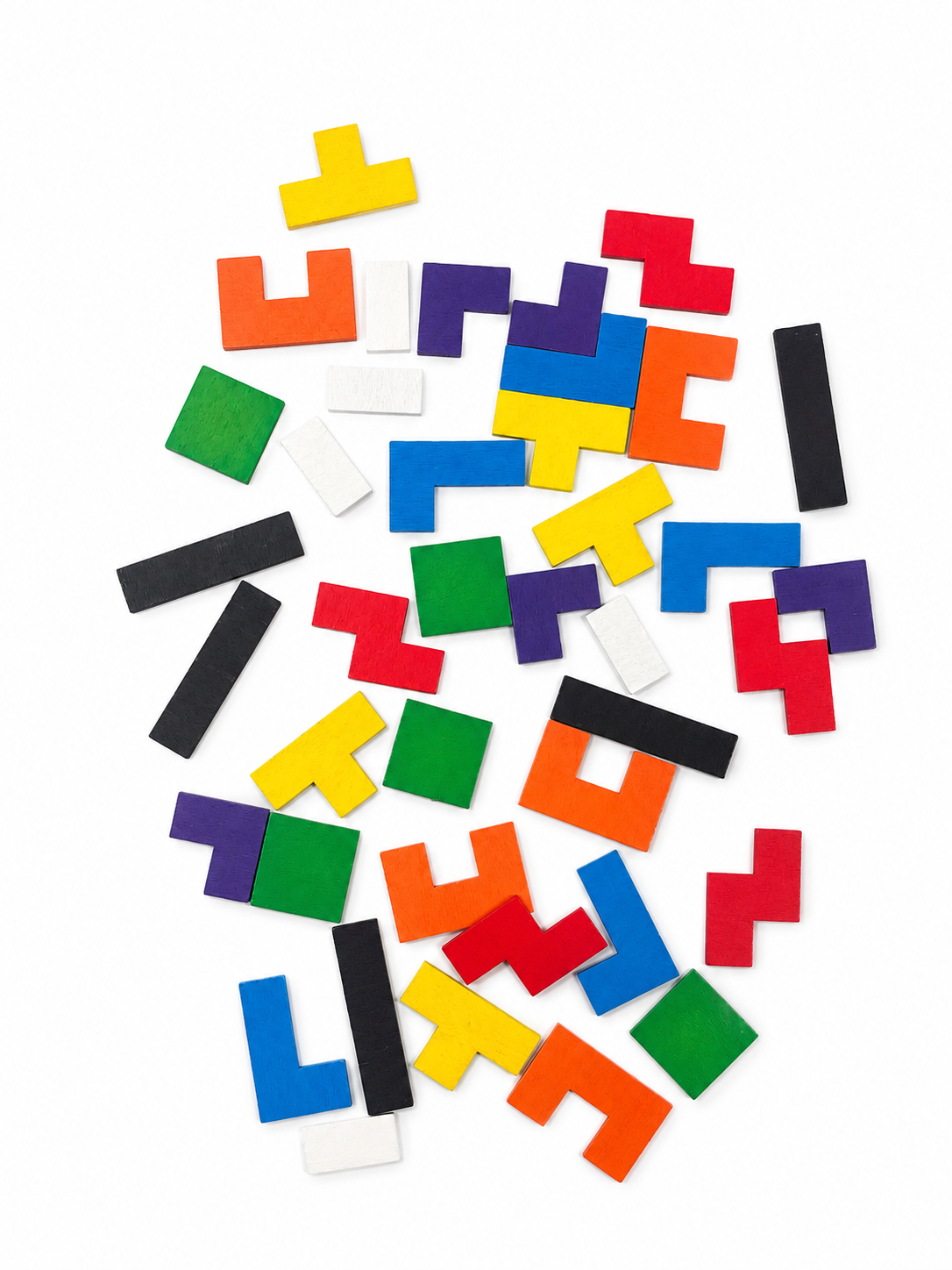 SUNEE Wooden Jigsaw and Manipulative Puzzle Board – Geometric Shape Matching Puzzle